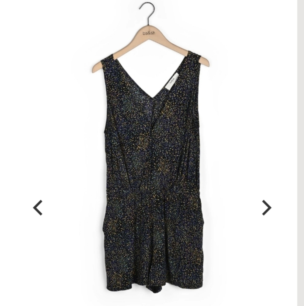 BA&SH Combishort Alio Romper In Noir